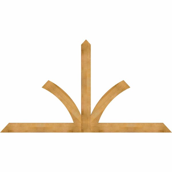 Ekena Millwork Richland Rough Sawn Timber Gable Bracket, Western Red Cedar, 108"W x 58"H x 2"D x 6"F, 13/12 Pitch GBW108X58X0206RIC00RWR - main